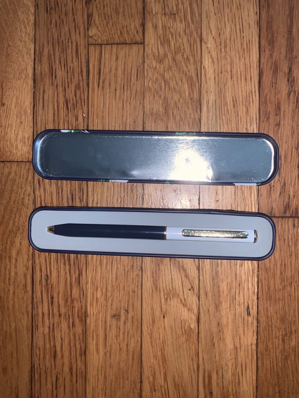 Draper James Navy and White Gold-Accent Ballpoint Pen